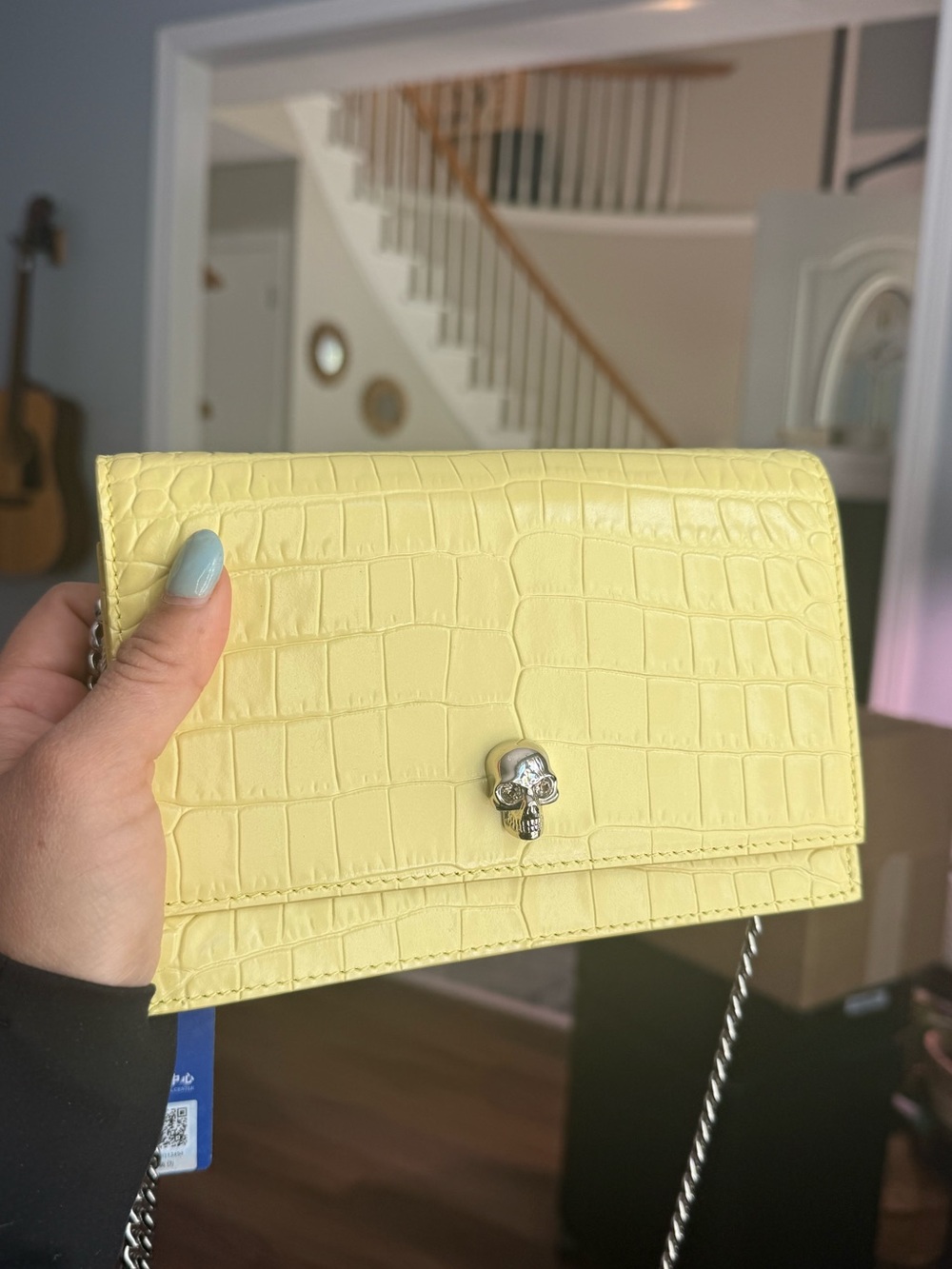 Alexander McQueen Yellow skull Crossbody bag